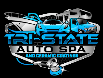 Tri-state auto spa and ceramic coatings  logo design by THOR_