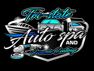 Tri-state auto spa and ceramic coatings  logo design by gogo