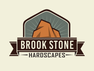 Brook Stone Hardscapes logo design by YONK