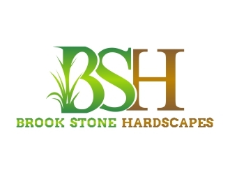 Brook Stone Hardscapes logo design by Webphixo