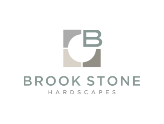 Brook Stone Hardscapes logo design by DiDdzin