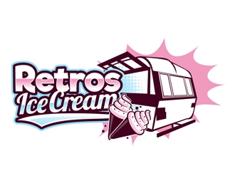 Retros Ice Cream logo design by DreamLogoDesign