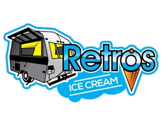 Retros Ice Cream logo design by gogo