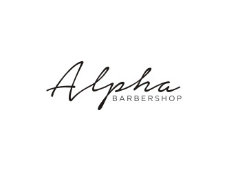 Alpha Barbershop logo design by scolessi