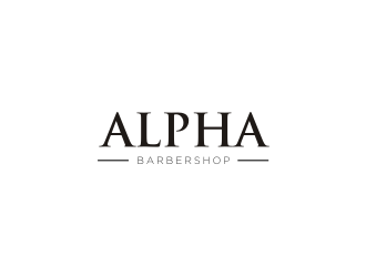 Alpha Barbershop logo design by scolessi