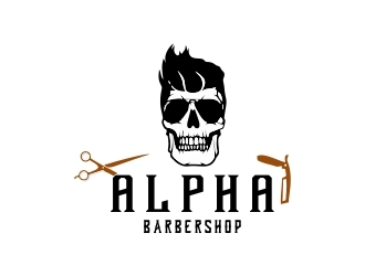 Alpha Barbershop logo design by mrdesign