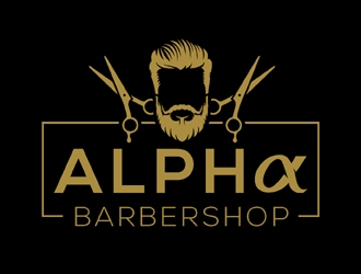 Alpha Barbershop logo design by MAXR