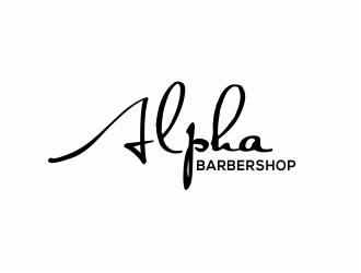 Alpha Barbershop logo design by kimora
