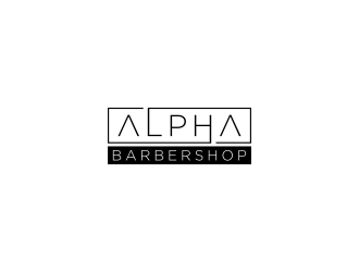 Alpha Barbershop logo design by checx