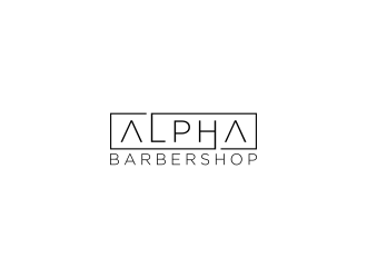 Alpha Barbershop logo design by checx