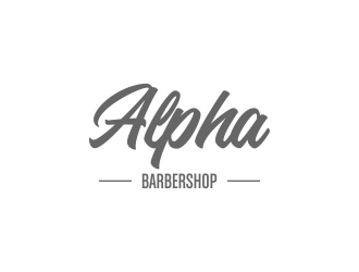 Alpha Barbershop logo design by Asani Chie