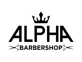 Alpha Barbershop logo design by cikiyunn