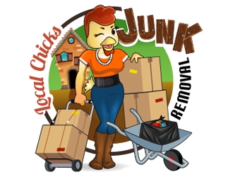 Local Chicks Junk Removal logo design by Loregraphic