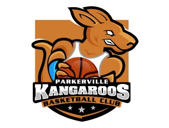 Parkerville Kangaroos Basketball Club logo design by DesignPal