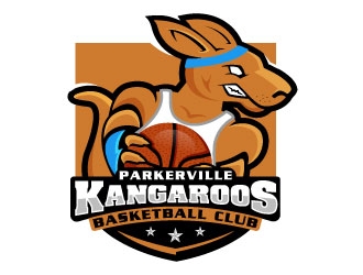Parkerville Kangaroos Basketball Club logo design by DesignPal