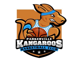 Parkerville Kangaroos Basketball Club logo design by DesignPal