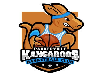 Parkerville Kangaroos Basketball Club logo design by DesignPal