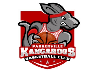 Parkerville Kangaroos Basketball Club logo design by DesignPal