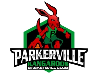 Parkerville Kangaroos Basketball Club logo design by xteel