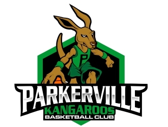 Parkerville Kangaroos Basketball Club logo design by xteel