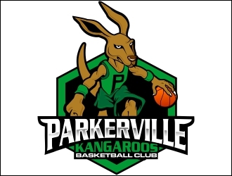 Parkerville Kangaroos Basketball Club logo design by xteel