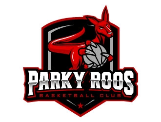 Parkerville Kangaroos Basketball Club logo design by daywalker