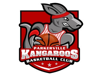 Parkerville Kangaroos Basketball Club logo design by DesignPal