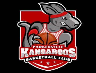 Parkerville Kangaroos Basketball Club logo design by DesignPal