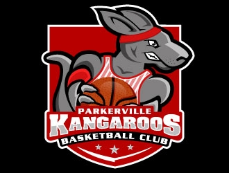 Parkerville Kangaroos Basketball Club logo design by DesignPal