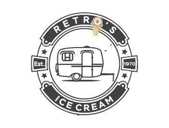 Retros Ice Cream logo design by ROSHTEIN