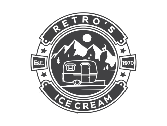 Retros Ice Cream logo design by ROSHTEIN