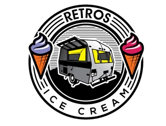 Retros Ice Cream logo design by gogo
