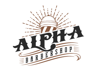Alpha Barbershop logo design by Ultimatum