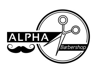 Alpha Barbershop logo design by Webphixo