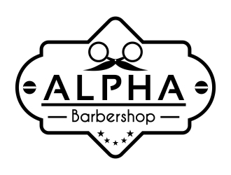 Alpha Barbershop logo design by Webphixo