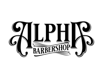 Alpha Barbershop logo design by b3no