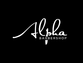 Alpha Barbershop logo design by labo