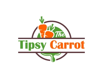 The Tipsy Carrot  logo design by Anizonestudio