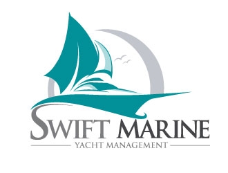 Swift Marine Yacht Management logo design by Suvendu