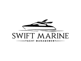 Swift Marine Yacht Management logo design by Aelius