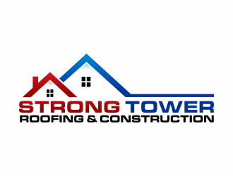 Strong Tower Roofing & Construction logo design by hidro