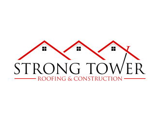 Strong Tower Roofing & Construction logo design by qqdesigns