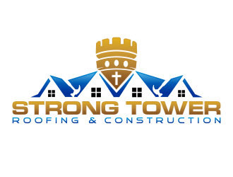 Strong Tower Roofing & Construction logo design by Realistis
