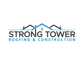 Strong Tower Roofing & Construction logo design by lexipej