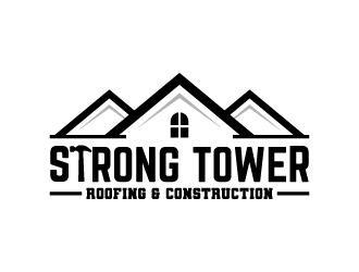 Strong Tower Roofing & Construction logo design by jishu