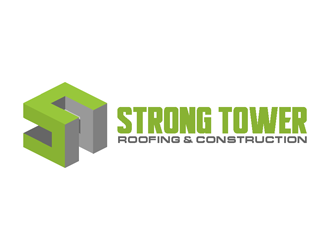 Strong Tower Roofing & Construction logo design by coco