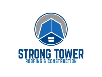 Strong Tower Roofing & Construction logo design by b3no