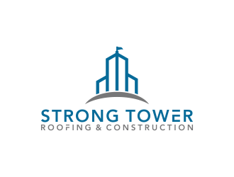 Strong Tower Roofing & Construction logo design by BlessedArt