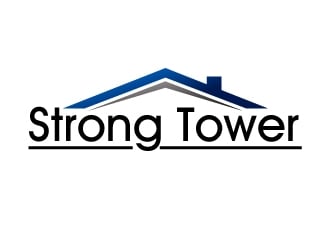 Strong Tower Roofing & Construction logo design by Dawnxisoul393