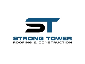Strong Tower Roofing & Construction logo design by labo